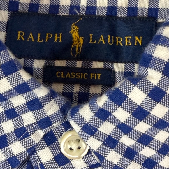 Ralph Lauren White Blue Check Casual Long Sleeve Button Down Shirt SKU0697 - Picture 4 of 11